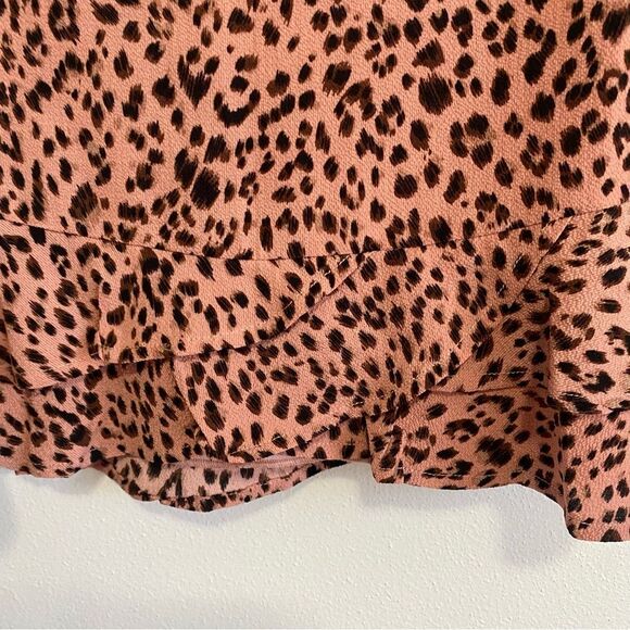 FRANCESCAS Tiered Fayne Leopard Mini Skirt - Picture 4 of 9